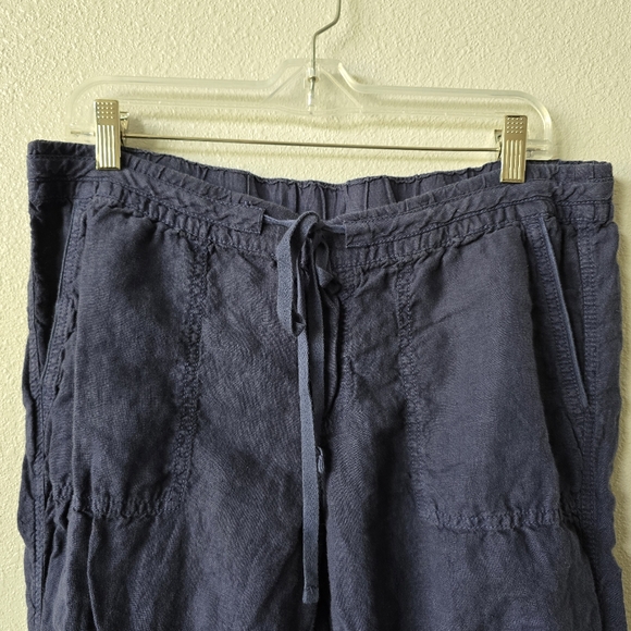 Caslon 100% Linen Pants Medium Navy Blue - Picture 2 of 5